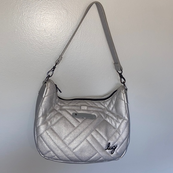 lug Handbags - Lug Silver Attaché Tote Bag, EUC, Medium, Ample Storage, Travel Ready! Nice!